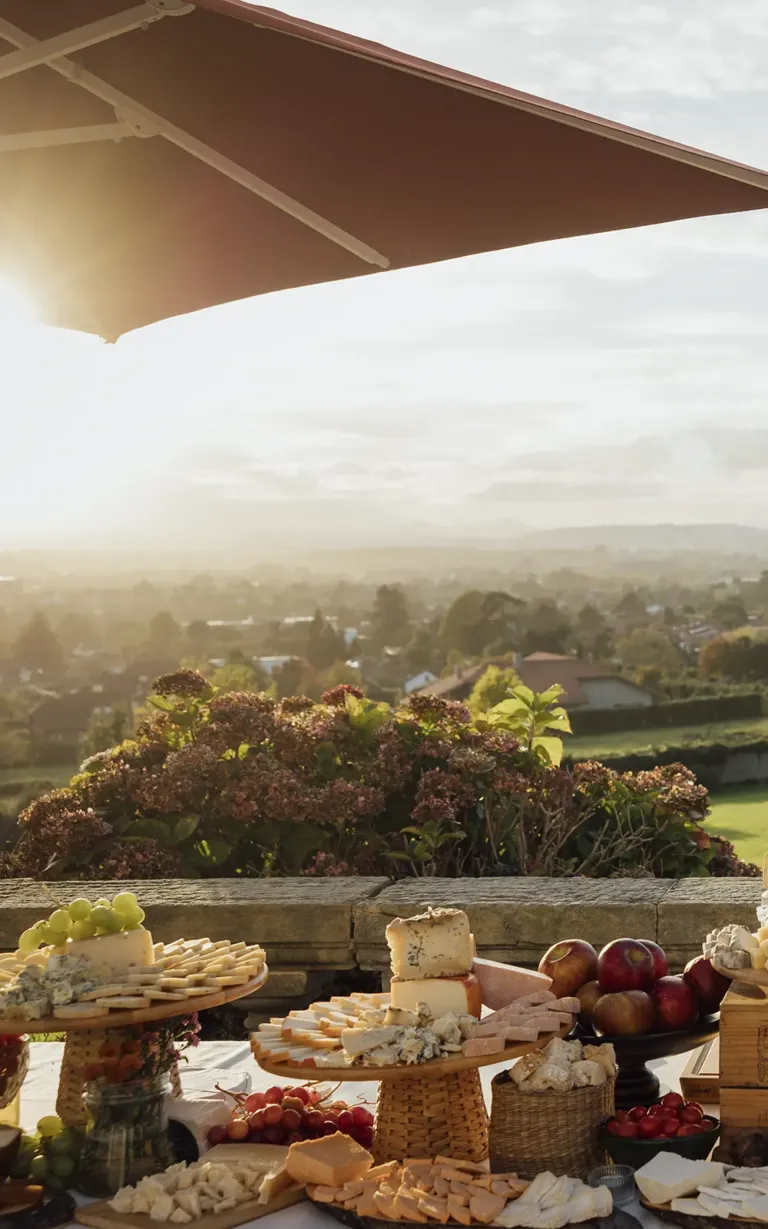 Mesa de quesos de una boda
